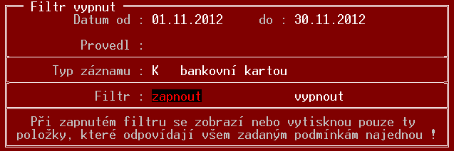 Pokladní deník deníku, kam částku poslat (zapsáním čísla pokladny nebo výběrem klávesou <F9>).