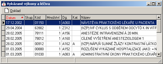 160 Medicus doplňovány. 10.17. Prohlížení diskety Volba Pojišťovna - Prohlížení diskety. Možnost prohlížení diskety s dávkou. 10.18.