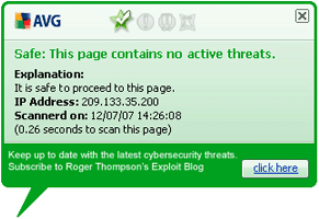 bezpečné a nebezpečné. Označením jednotlivých odkazů grafickými ikonami vás AVG Security Toolbar varuje před vstupem na nebezpečnou nebo podezřelou stránku.