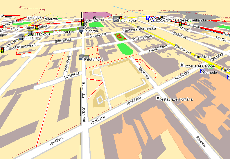 1. NAVIGAČNÍ SOFTWARE PRO MOBILNÍ ZAŘÍZENÍ S OS LINUX Obrázek 1.2: Navit Navit dokáže používat data z OpenStreetMap, překonvertovaná do vlastního binárního formátu.