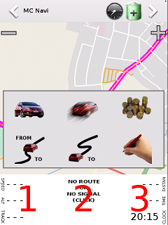 1. NAVIGAČNÍ SOFTWARE PRO MOBILNÍ ZAŘÍZENÍ S OS LINUX Obrázek 1.6: McNavi kynů zprovoznit nepodařilo. Mapa se nezobrazila ani s aktivní GPS.
