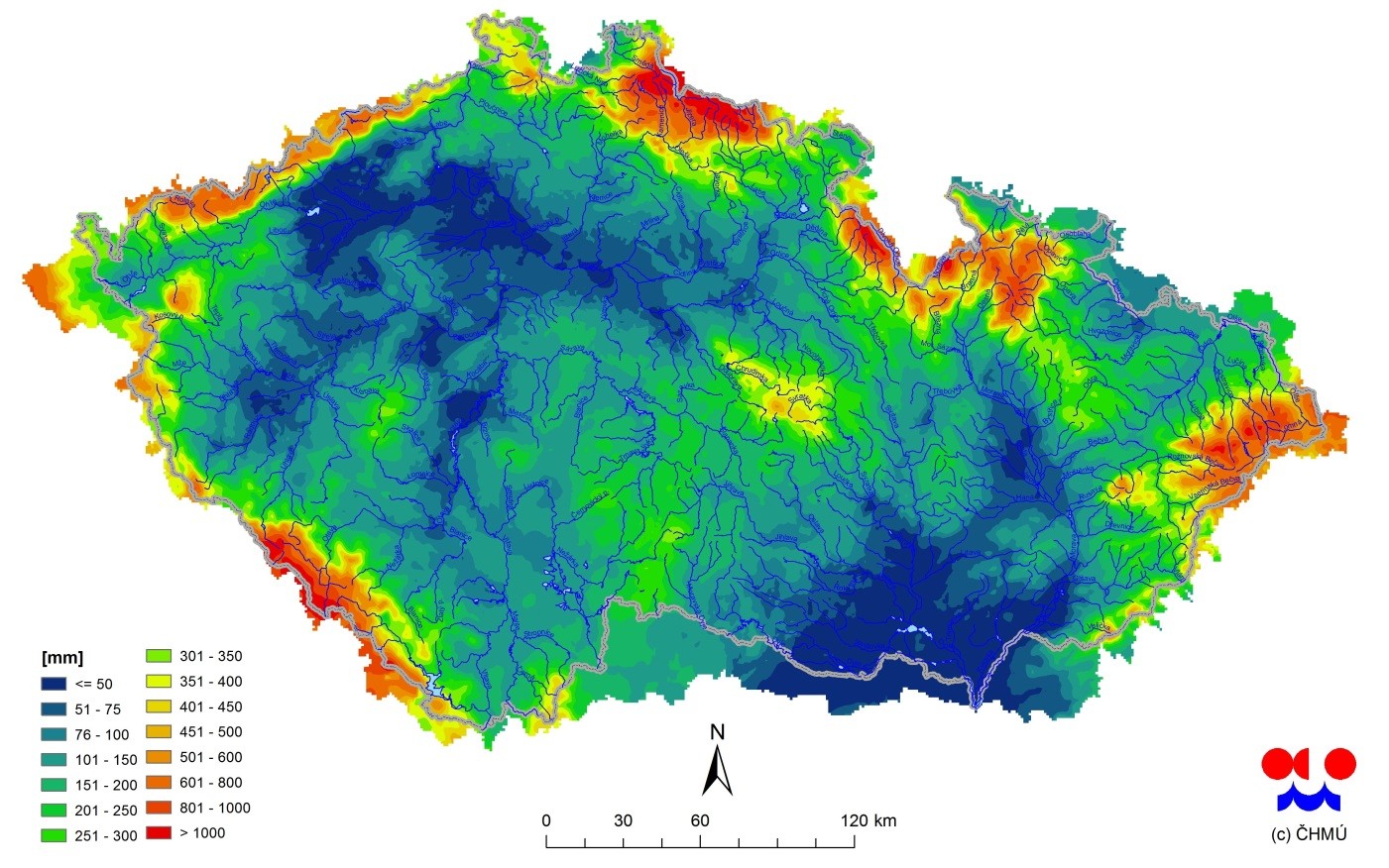 Obr. 3 Dlouhodobá průměrná roční