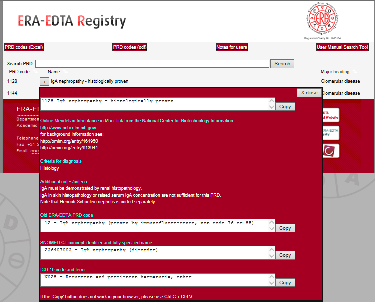 Výběr ERA-EDTA PRD