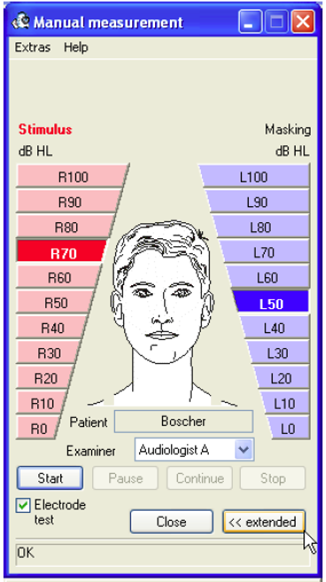 II. PRŮBĚH MĚŘENÍ 1. Klikněte na ikonu, zadejte údaje o novém pacientovi, a potom zvolte (vpravo dole). Pacient se uložil do databáze. 2.