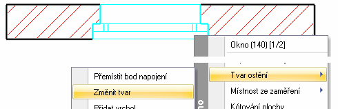 46 2. Otvorové prvky 2.6. Tvorba šikmého ostění V tomto příkladě budeme vytvářet šikmé ostění přemístěním, vkládáním a zrcadlením vrcholů tvaru ostění.