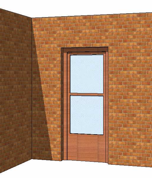 V dialogovém okně Soubor Preference Základní Rastr můžete nastavit hodnotu kroku polohování ve směru. Takto můžete jednoduše graficky definovat vzdálenost dveří od vrcholu zdi.