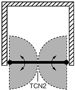 TOWER LINE TCN2 TCN2/1000 sprchové dveře dvoukřídlé pro instalaci do niky TCN2/800 780-820 2012/320 TCN2/900 880-920 2012/370 980-1020 2012/420 TCN2/1100 1080-1120 2012/470 TCN2/1200 1180-1220