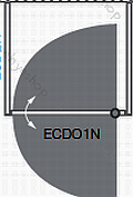sklo otočný mechanismus umožňuje oboustranné otevírání ECDO1N + ECDBN ECDBN sprchové dveře jednokřídlé v kombinaci s boční stěnou boční stěna 4 687 5 954 ECDBN/800 765-800 2050 černý elox 4 687 5
