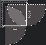 cena za jedny dveře možná kombinace s pevnou stěnou TB čtvercový sprchový kout s dvoukřídlými otevíracími dveřmi TCO1/800 TCO1/900 775-795 875-895 2012/710 2012/810 5 747 5 946 7 301 7 554 8 525 8