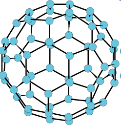 Shluky molekul C50 i další (C70, C80) vytvářejí krystaly, tzv.