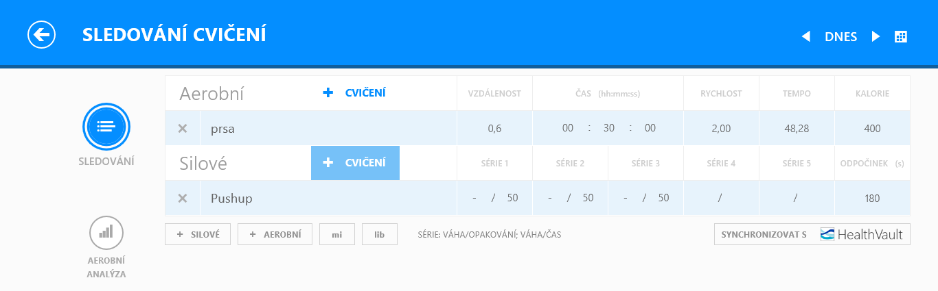 Otázka Q1 Q2 Q3 Odpověď ANO ANO ANO Problém - - - Závěrem: Tímto jsme splnili náš use case Přidat silové cvičení. Jediný problém, který jsme odhalili, je při vybírání cvičení, které chceme přidat.