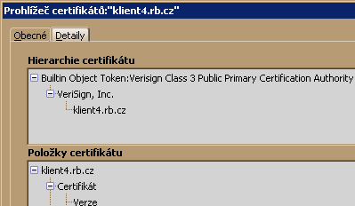 Cílem certifikátu je ověřit pravost subjektu Každý certifikát musí ověřit