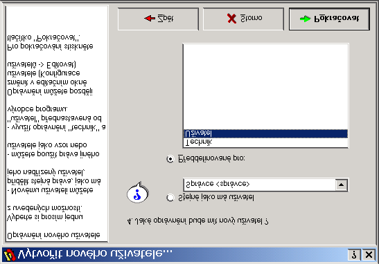 20 2. INSTALACE PROGRAMU Další postup společný pro všechny typy databází 1. Nacházíte se opět v tabulce datových zdrojů. Označte vytvořený datový zdroj a stiskněte tlačítko Pokračovat. 2. V dialogu Nastavení připojení zadejte přihlašovací údaje do databáze.