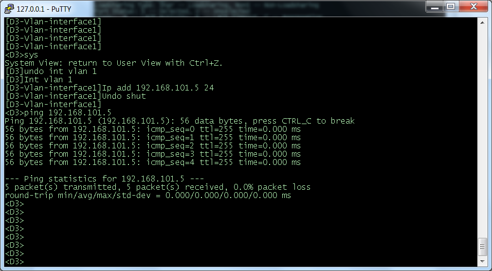 a ping na 192.168.101.