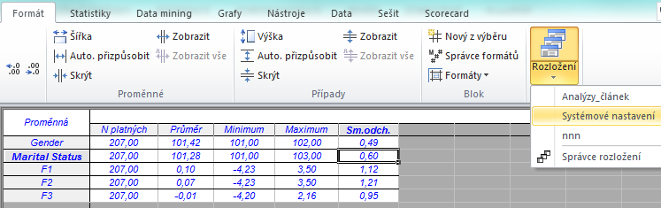 Šablona pro tabulku dat Nyní si ukážeme, jak uložit vlastní nastavení formátu tabulky (šablonu).