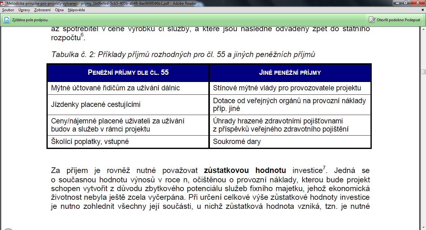 JINÉ PENĚŽNÍ PŘÍJMY Soukromé a veřejné příspěvky nebo finanční zisky jež nepocházejí z poplatků, mýtného, nájemného nebo jakékoli jiné formy poplatků přímo