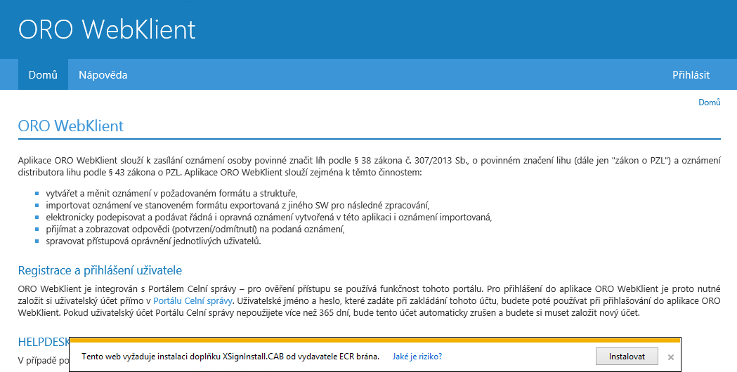 Abyste předešli možným problémům při podepisování, doporučujeme po instalaci restartovat počítač.