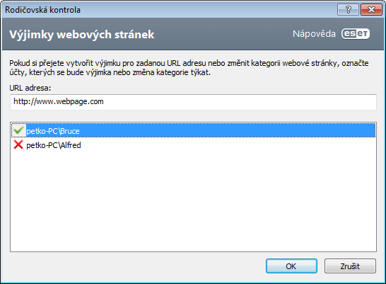 Důležité: Pro vytvoření nového účtu (např. pro dítě) postupujte podle následujících kroků (platí pro Windows 7 nebo Windows Vista): 1.