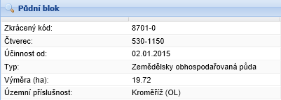 Obrázek 17 Vyhledávání EVP 4.5.3 PB Pro vyhledání PB zadejte číslo čtverce ve formátu XXX-YYYY a zkrácený kód PB.