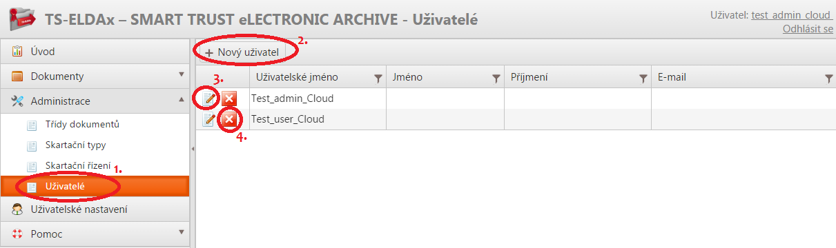 Do skartačního řízení mohou vstoupit pouze dokumenty se skartačním znakem A nebo S. Volba konečného znaku se provede zaškrtnutím checkboxu naproti dokumentu se skartačním znakem V.