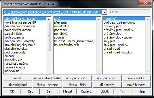 Okna a Help Poslední dvě záložky obsahují nastavení zobrazení jednotlivých oken a nápovědu k programu KOKEŠ nebo informace o verzi programu. 6.2.