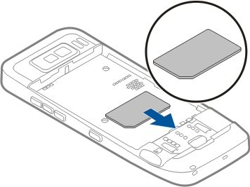 SIM karta, baterie, nabíjení, paměťová karta Dejte si věci dohromady a začněte používat svůj přístroj Nokia E52. Vložení SIM karty a baterie 1.