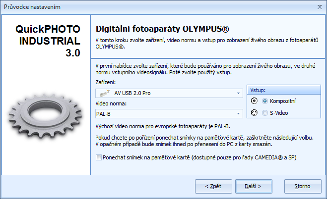 Základní nastavení programu 3.0, bude nakonfigurováno automaticky po zobrazení této stránky.