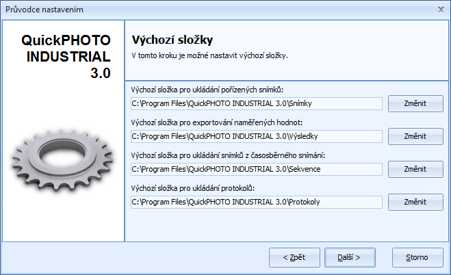 Základní nastavení programu Nastavení měřítka a jednotek Na této straně průvodce můžete zvolit typ a velikost kalibrovaného měřítka.