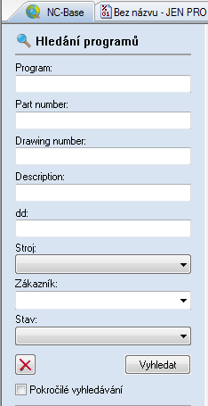 142 NC-Base Databáze 5.1.2.1 Obecné informace Průzkumník NC-Base tvoří dvě části: náhled vpravo a do stromu uspořádané zobrazení všechny programů pro zobrazení tabulkového obsahu, a polí vlevo pro