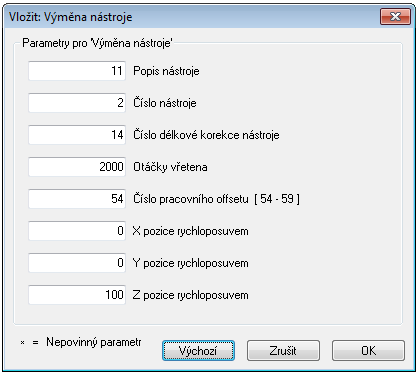 Záložky programu 61 Předdefinovaná hodnota Použijte toto rozbalovací menu pro vložení další informace do makra (například: datum, čas, datum a čas, jméno souboru, atd.).