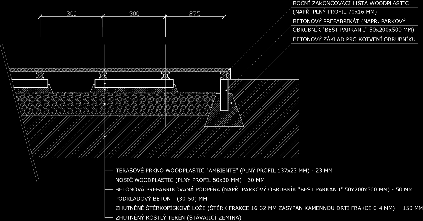 1.3 Příprav a podlož í Základem dlouhodobě stabilní a funkční terasy je správně zvolené a připravené podloží.