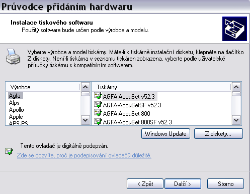 h) Vyberte port SafeQ002 (SafeQ Develop Port) pak Další i) Klepněte na možnost