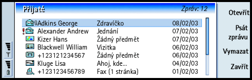 162 Zprávy Tip: Pøi volbì poøadí v zobrazení stisknìte tlaèítko Menu a zvolte Zobrazení > Poøadí zobrazení. Zvolte Vzestupnì nebo Sestupnì. 1 Otevøete slo¾ku, ve které chcete tøídit zprávy a faxy.