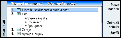 Tato aplikace umí zobrazovat dokumenty vytvoøené aktuálními verzemi aplikace Microsoft PowerPoint pro Windows.