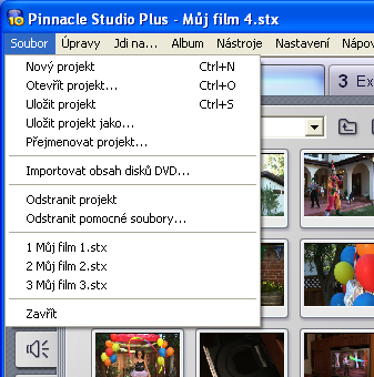 5.6.4 Použití více nahraných souborů: 1. Přetáhněte scény z prvního nahraného souboru do okna Film. 2.