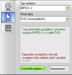 9. Na závěr video vytvořte buď ve kvalitě DVD (nezapomeňte vložit do mechaniky