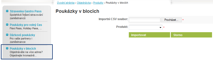 Pokud máte v košíku uvedenou aktuálně jednu adresu, jsou všechny produkty přidávány automaticky na ní. Pro přidání dalšího místa doručení můžete použít tlačítko Více míst doručení v košíku.