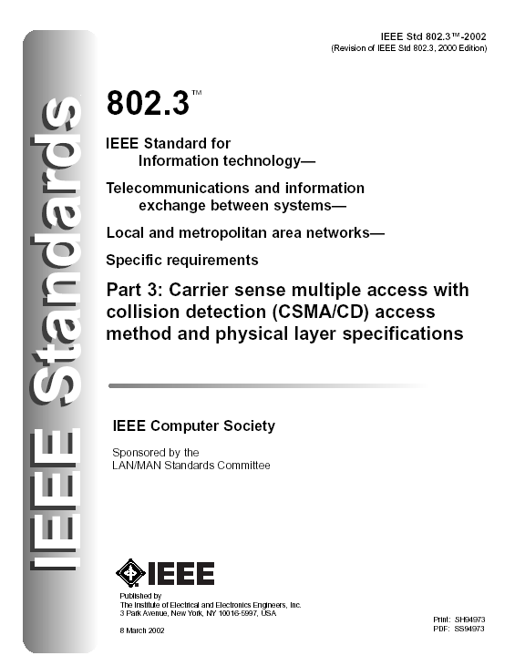 802.3 802.4 802.5 802.6 Počítačové sítě IEEE 802.3 sdružení IEEE dostalo za úkol vyvíjet standardy v oblasti LAN Slide č.