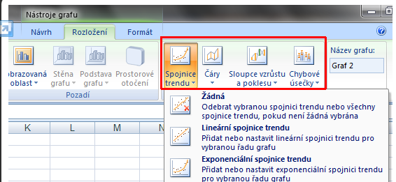 Kombinace několika grafů v jedné grafické sestavě tzv. kombinované grafy Klikněte pravou myší na datovou řadu, kterou potřebujete převést na jiný typ grafu a vyberte příkaz Změnit typ grafu řady.