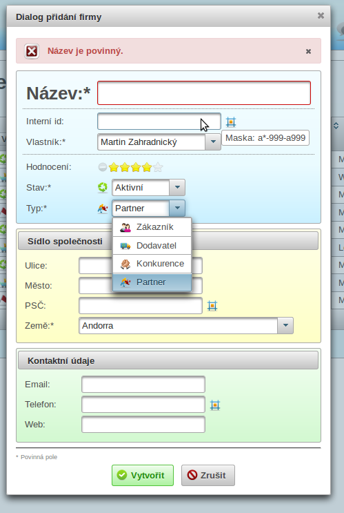 C.6. Zadávání vstupu C.6 Zadávání vstupu Pro zadávání vstupních informací uživatelem je využito mnoho standardních i moderních technik (viz vstupní pole na obrázku C.7). Obrázek C.