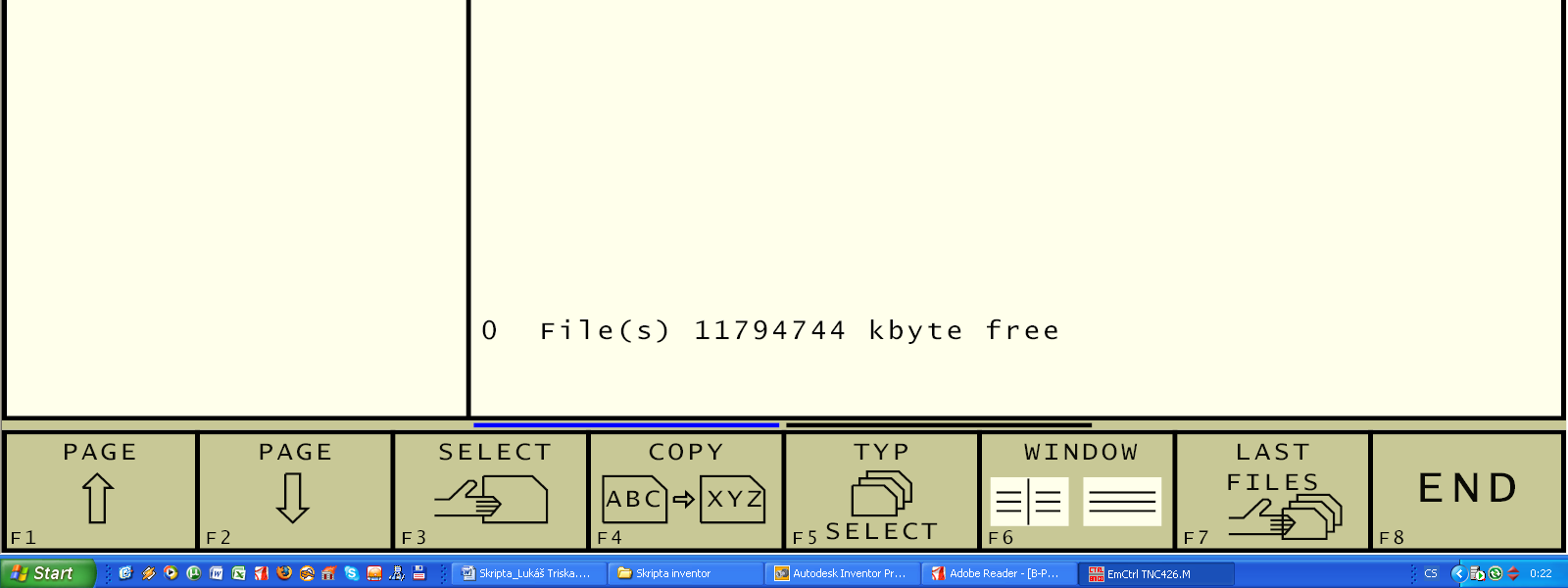 EDITACE PROGRAM. MANAŽER MPG Pomocí šipek na klávesnici se pohybujeme v levé části obrazovky, kde je znázorněn strom adresáře. (obrázek obrazovky).