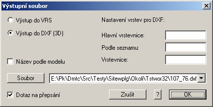 textovém souboru s výřezem okna (.sok) nebo s půdorysným výřezem (.kos), který může být i šikmý; lze jej vytvořit z dialogu vlastností půdorysu (list Výřez).