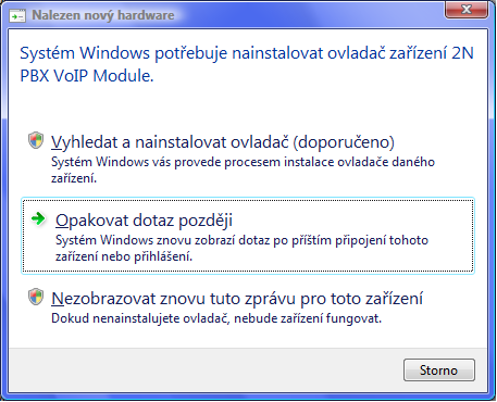 Připojte vložený USB kabel (do konektoru J2) a spojte s Vaším PC.
