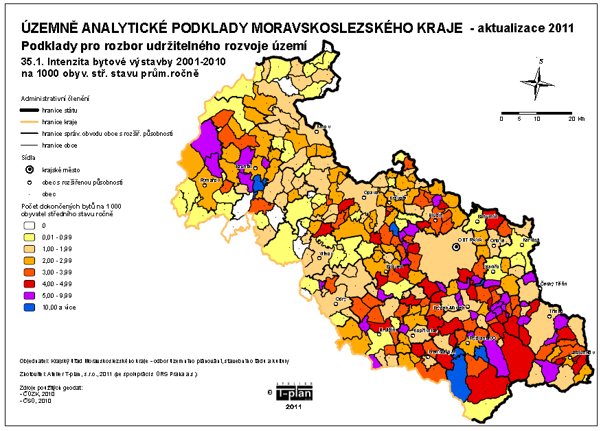 Zdroj: ÚAP Moravskoslezského kraje 2011, podklady pro RURÚ Mapa