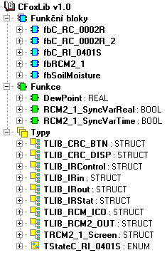 1 ÚVOD TXV 003 71.01 Knihovna CFoxLib je standardně dodávána jako součást programovacího prostředí Mosaic. Knihovna obsahuje funkce a funkční bloky podporující možnosti modulů v síti CFox.