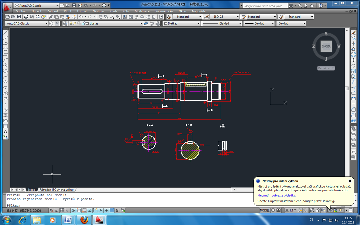 2 Základní ovládání AutoCAD je window slike software a proto pouţívá stejné a prakticky stejné umístění společných (očekávatelných) příkazů a způsobů vyvolání příkazů, jako je otevření/zavření