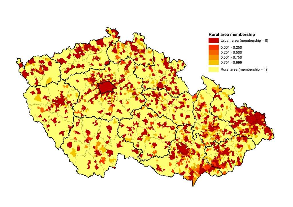 Řešení Katedry geoinformatiky Testováno také pouze na dvou ukazatelích počet obyvatel a jejich hustota (kvůli srovnání)