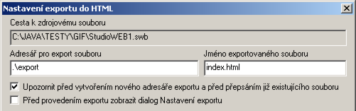 Export do HTML Export do HTML je proces, kterým se vytvoří výsledný soubor vizualizace, tedy soubor ve formátu HTML.