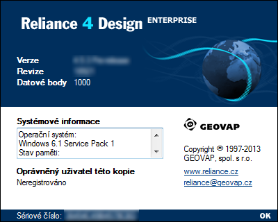 12 Krok 10: Prověřte, zda byla licence na příslušný modul systému Reliance aktivována