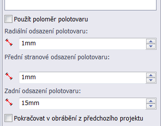 Nastavení vlastností projektu 3. Polotovar nastavení rozměrů a.